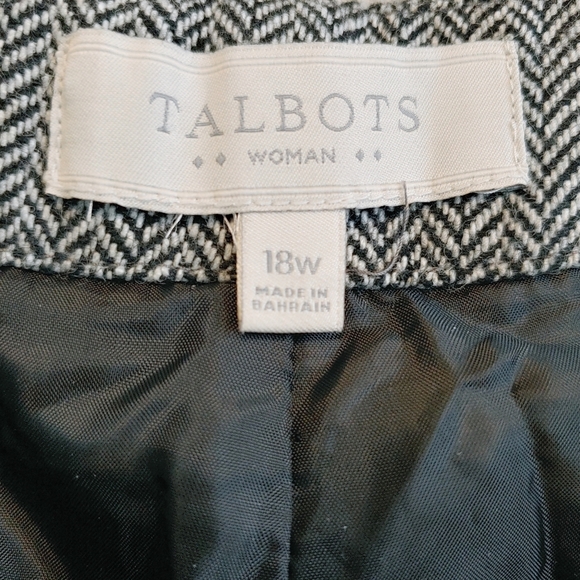 Talbots Wool Blend Herringbone Pants Size 18W Work Wear Career Classic - Picture 4 of 7